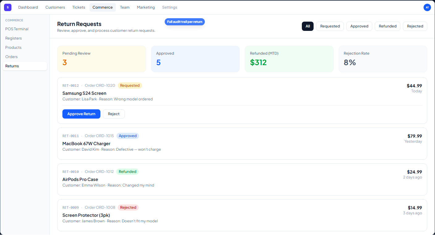 Returns & Refunds — screenshot 1